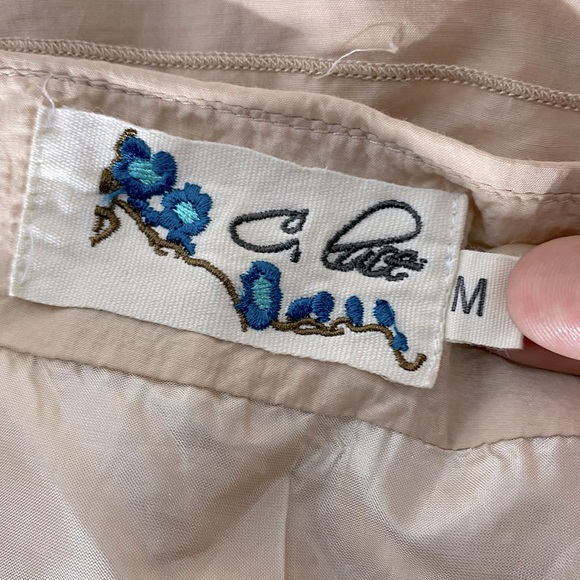 C. Luce Nude Blush Ruffle Mini Skirt M - Picture 3 of 15